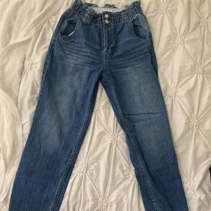 Forever 21 Scrunched Jeans, Two Buttons